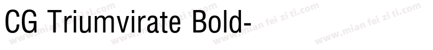 CG Triumvirate Bold字体转换